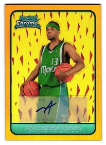 2006 Bowman Draft Picks Stars Gold Refractor Maurice Ager Mavericks Auto RC /50 - Bild 1 von 2