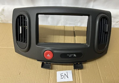 2009-14 NISSAN CUBE CENTER DASH A/C VENTS RADIO TRIM BEZEL W/HAZARD BUTTON OEM - Image 1 of 4