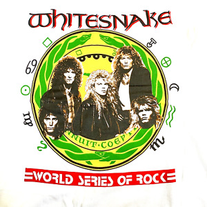 Whitesnake World Series Rock Vintage 80s 90s XL Nike Skid Row 1990 Lot T Shirt