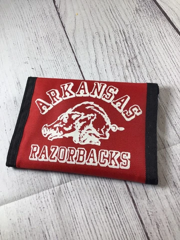 Arkansas Razorback Vintage Canvas Bifold Wallet Cover