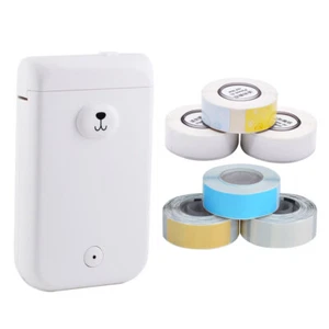6x Pegatinas Dorado Azul Mini Portátil Fabricante de Etiquetas Bluetooth Impresora Térmica D30S - Imagen 1 de 12