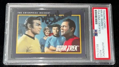 Majel Barrett Roddenberry "Nurse Chapel" STAR TREK Signed Auto Rookie Card PSA - Image 1 of 3