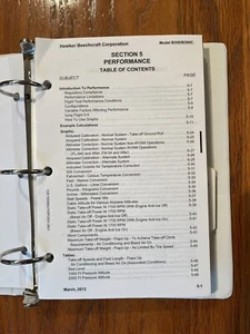 Hawker Beechcraft Manual B300/B300C Performance Weight & Balance Equip. List - Picture 1 of 24
