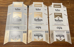 Marlboro Lights - Flat Pack Cigarette Box - Empty Lot Of 3 - Picture 1 of 7