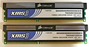 Corsair XMS3 4GB (2x2GB) DDR3 TW3X4G1333C9A 1333Mhz 9-9-9-24 1.50V ver3.13#R2149 - Afbeelding 1 van 2