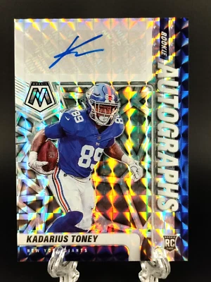 2021 Panini Mosaic Autographs Kadarius Toney Silver Prizm Rookie Auto WR - Image 1 of 2