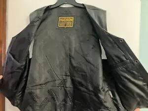 Husdon Leather vest 4XL Black - Picture 1 of 5