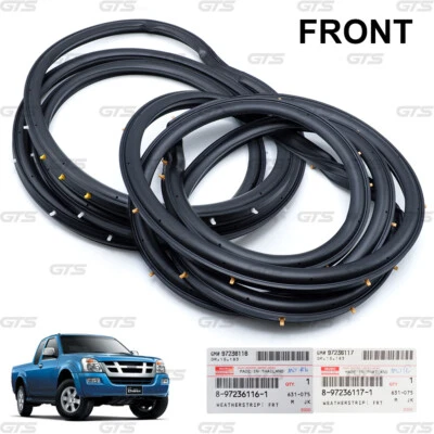 For Isuzu Chevrolet D-Max Colorado 2003 10 Front Lh+Rh Door Seal Weatherstrip - Image 1 of 4