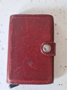 SECRID Red Leather Card Wallet - Foto 1 di 8