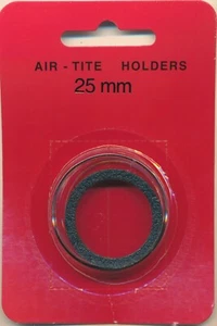 AIR-TITE Coin Capsule / Holder - 25 mm - BLACK Ring - US $5 Gold (1795-1829) - Bild 1 von 5
