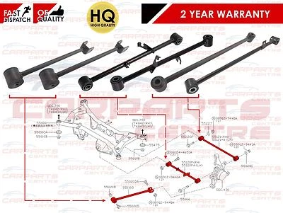 FOR NISSAN XTRAIL X-TRAIL T30 REAR UPPER LOWER SUSPENSION CONTROL ARMS ARM SET - Image 1 of 4