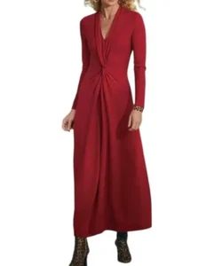 Soft Surroundings Lagia Maxi Dress Womens Medium Stretch Workwear Minimalist - Picture 1 of 7