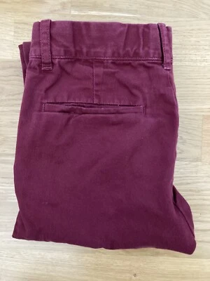 Crewcuts Boys Red Cotton Skinny Fit Khaki Chino Pants Stretch Size 10 J Crew - Image 1 of 3