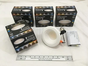 (4) NEW Feit Enhance 50W 4" Recessed Downlight w/Deep Baffle - Selectable White - Picture 1 of 16