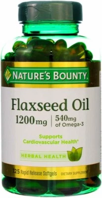 LOTE DE 3 aceites de linaza Nature's Bounty 1200 mg, 125 cápsulas blandas de liberación rápida Foto 1 de 3