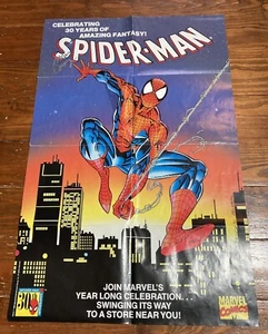 Vintage Spiderman 30th Anniversary Poster Marvel Comics Mark Bagley signiert - Bild 1 von 11