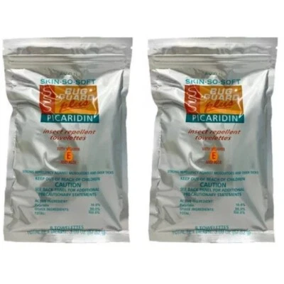 Avon Skin So Soft Bug Guard Picaridin Towelettes, 2 Packs of 8