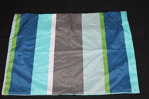 Almohada Circo Rayas Falsa Azul Gris Aqua Rayas Ropa de cama para niños - Una farsa Nueva sin etiquetas #35 - Imagen 1 de 5