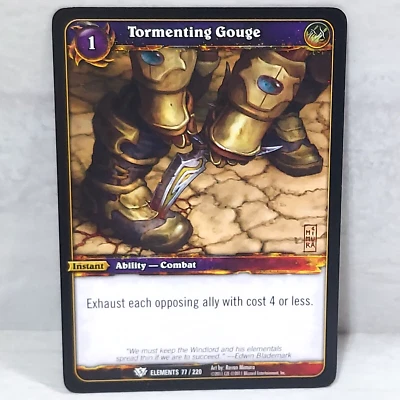 World Of Warcraft War Of The Elements Tormenting Gouge 77/220 TCG Card - Image 1 of 2