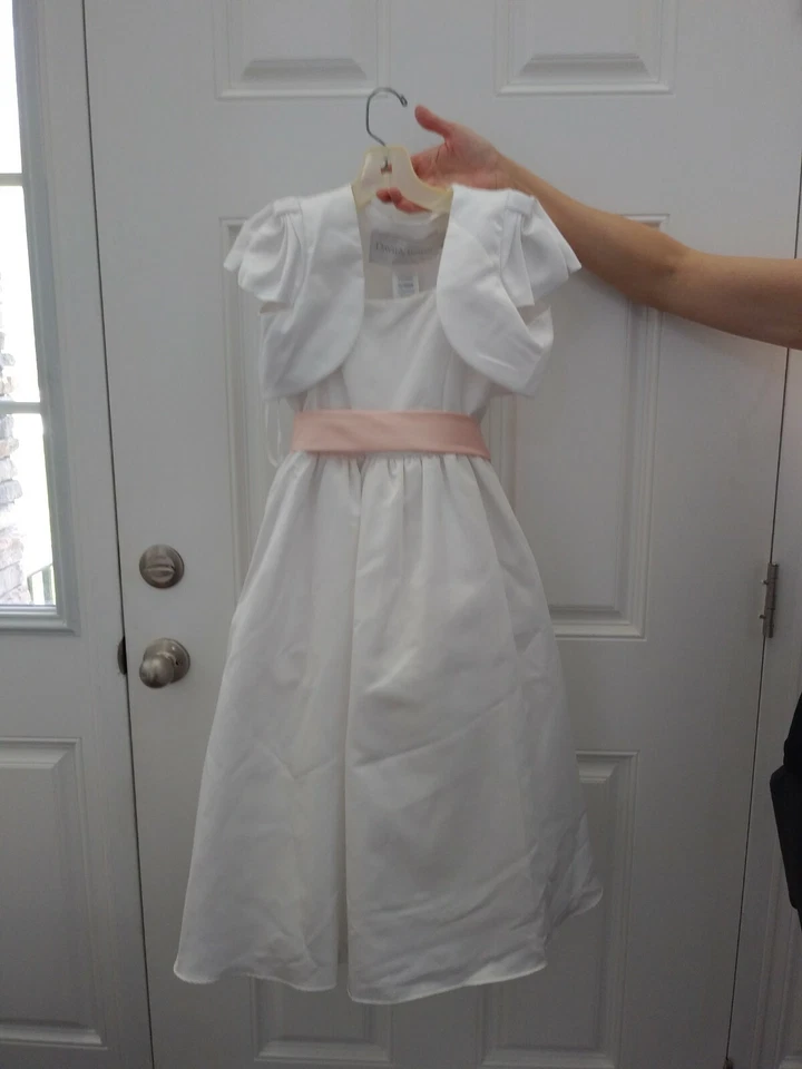 First communion dress, Davids Bridal children's dress, childs white formal dress - Image 1 of 4