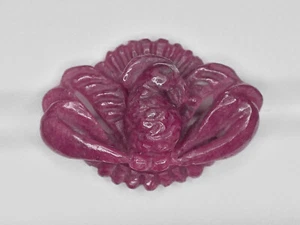 GII Certified INDIA Ruby 21.68 Cts Natural Untreated Maroonish Red Sculpture - Picture 1 of 4