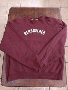 Vintage RPI Rensselaer Polytechnic Crew Neck Champion Sweatshirt Red Sz XL - Picture 1 of 8