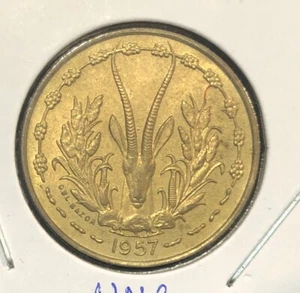 1957 French West Africa 10 Francs UNCIRCULATED Coin-23.9MM-KM#8 - Picture 1 of 4