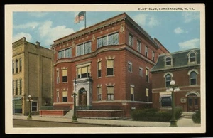 BPOE Elks Club Lodge Home Parkersburg West Virginia Fraternity Postcard - Picture 1 of 2