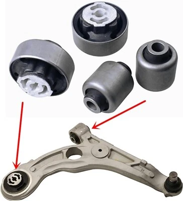 4XFRONT LOWER CONTROL ARM BUSHING KIT FOR DODGE DART CHRYSLER 200 JEEP CHEROKEE - Image 1 of 4