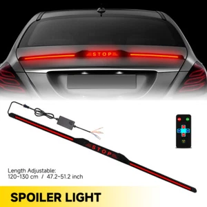 Rear Car Trunk Wing Spoiler LED Light Brake Dynamic Turn Signal Running Lamp - Picture 1 of 14