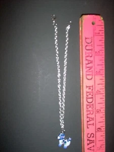 American girl doll size necklace porcelain puppy, silver chain, #41 - Picture 1 of 3
