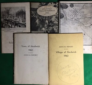 Lot of 5 Town Of Hardwick Vermont Annual Reports 1952 1953 1958 1962 1963 - Bild 1 von 9