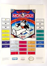 Monopoly Original Color Poster NES NINTENDO