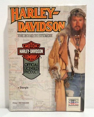 AMIGA Harley Davidson Road to Sturgis Big Box PC 1989 Video Game NEW SEALED - Image 1 of 4