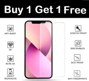 Displayschutzfolie für iPhone 13 12 11 X XR XS Mini Pro Max Gorilla Hartglas - Bild 1 von 2