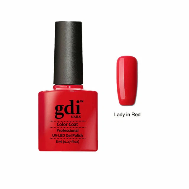 GDi Nails F08 Lady In Red  UV Led Soak Off Gel Nail Polish Varnish 8ml - Classic Red
