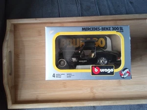 Coche modelo Burago negro Mercedes Benz 300 SL escala 1/24 coche modelo 1954 - Imagen 1 de 6