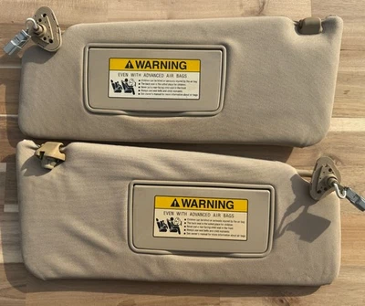 Parasoles iluminados del lado del conductor y del pasajero Acura MDX 07-12 bronceados/beige Foto 1 de 3