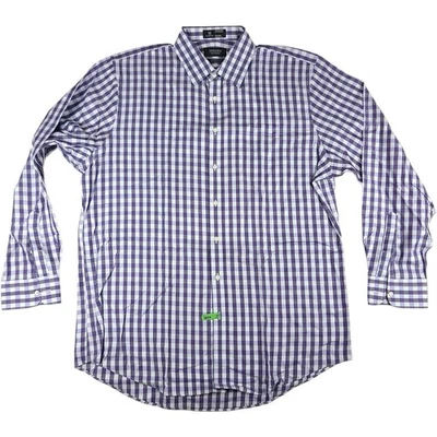Camisa Nordstrom Para Hombres 17-34 Púrpura Sin Arrugas Ajuste Tradicional Vestido Abotonado Foto 1 de 4
