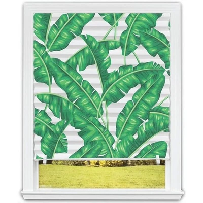 Paquete de 4 pantallas de ventana de papel plisado filtrado de luz 36 pulgadas de ancho x 72 pulgadas de largo Foto 1 de 4