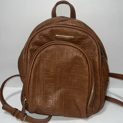 Steve Madden Mochila Cartera Marrón Logotipo Repujado Imitación Cuero Mujer’s Poliuro Foto 1 de 4