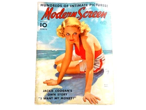 Modern Screen – August 1938 – Bette Davis Cover by Earl Christy - Picture 1 of 6