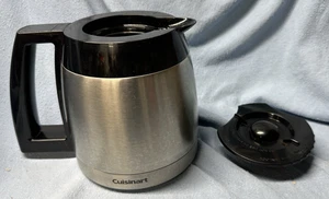 CUISINART DCC-1150 Coffee Maker Stainless Thermal Carafe Lid Replacement OEM VGC - Picture 1 of 6