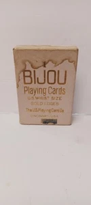 Very Rare Antique The U.S.Playing Card Co.Bijou Playing Cards Gold Edges - Picture 1 of 14