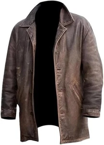 Men’s Dean Winchester Supernatural Vintage Sheepskin Genuine Leather Jacket - Picture 1 of 5