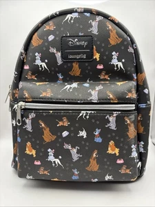 Loungefly Disney LADY AND THE TRAMP Disney Dogs Mini Backpack Bag NEW - Picture 1 of 8