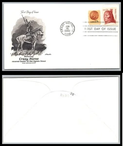 US FDC # 1855 13c Crazy Horse  Artmaster  s.cancel 1982, 9Q2330 - Picture 1 of 1