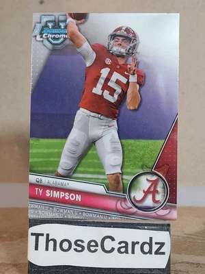 2023 Bowman University Chrome #23 Ty Simpson - Image 1 of 2