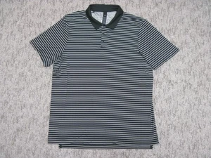 Lululemon Herren Large 1/4 versteckter Druckknopf Polo Golf gestreiftes Shirt - Bild 1 von 8