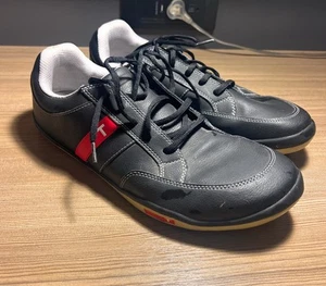 Scarpe da golf True Linkswear uomo P1 Phx senza punte 12 pelle nera righe rosse - Foto 1 di 7